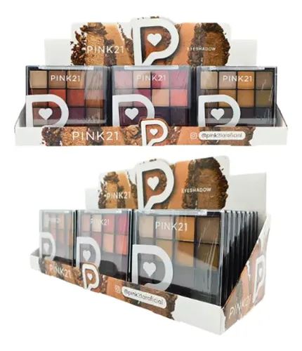 Paleta Sombras Pink21 12 Colores Matte Satinados Maquillaje