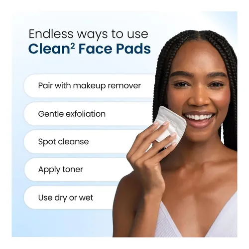 Clean Skin Club Clean² Pads 20 [bordes Nuevos Y Mejorados] Blanco