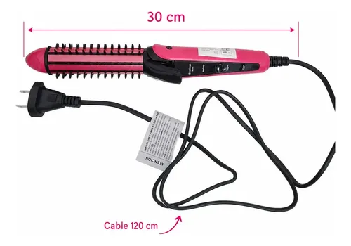 Plancha De Pelo 3 En 1 Símil Peluquería Plancha Riza Ondula