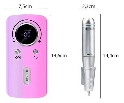 Torno Pulidor Uñas Profesional 45000 Rpm Portátil Manicura
