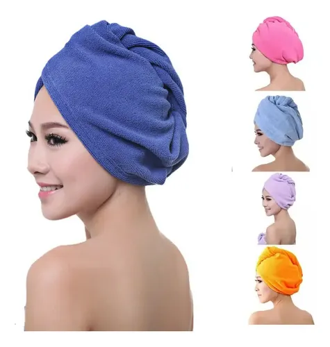 Li 5 Toallas De Microfibra Para Secar El Cabello Gorro De