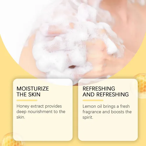 Jabón Limpiador De Miel, Exfoliante, Elimina La Suciedad Y R