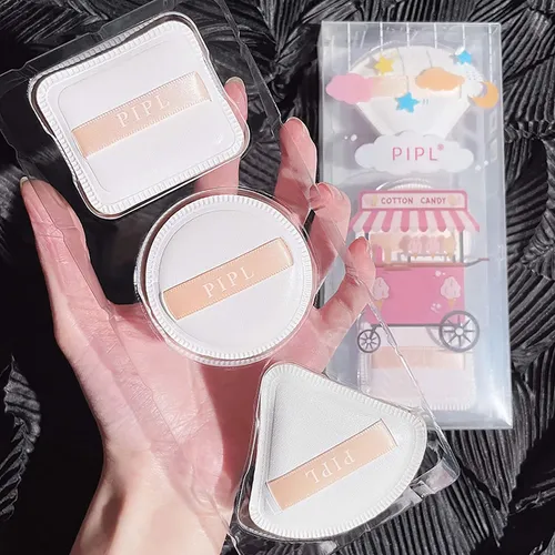 J Juego Tres Piezas Q Puff Set Super Soft Powder