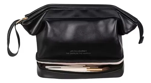 Neceser Grande Impermeable Organizador De Maquillaje Doble