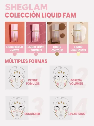 Sheglam Color Bloom Rubor Liquid Gel Cream Pigmentation Tono Del Maquillaje Cutie Pie