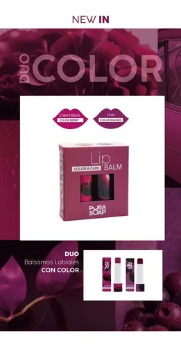 Bálsamo Labial Hidratante Con Color Set X2 Pura Soap