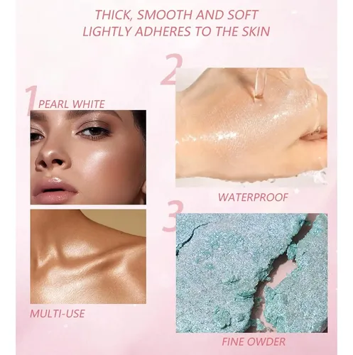 Paleta De Iluminador Facial Maepeor 8 Colores Brillo Oro
