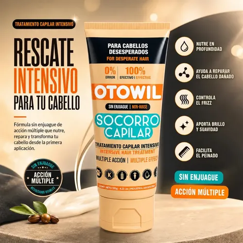 Crema Para Peinar Socorro Capilar Sin Enjuague X120g