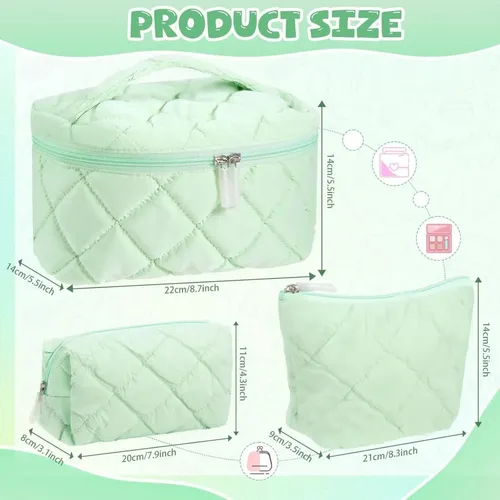 Cosmetiquera Para Maquillaje 3 Piezas Impermeable Viaje