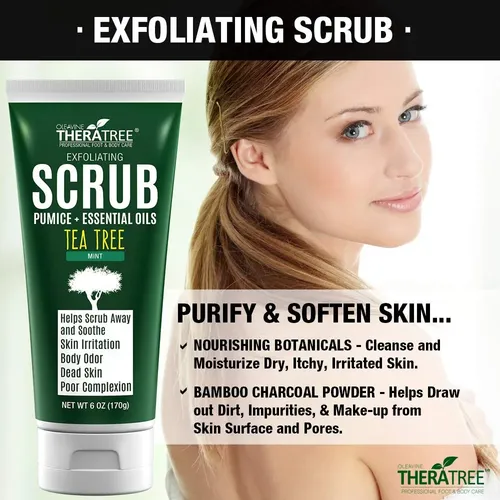 Exfoliante De Aceite De Árbol De Té Con Carbón De Bambú, Nee