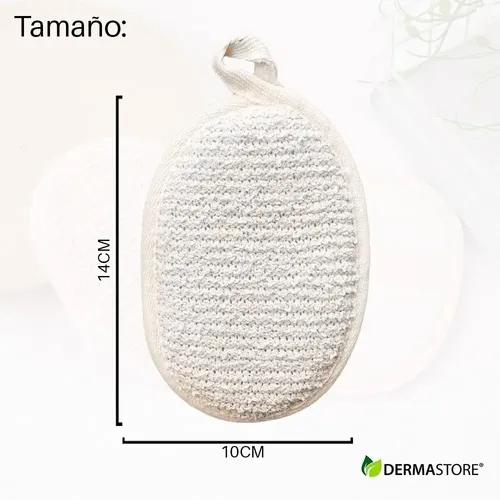 Manopla Lino Elimina Toxinas Esponja Para Ducha Exfoliante