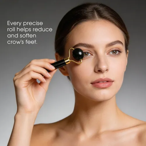Set Masajeador Facial Zaweo 3 Piezas Piedra Natural Negro