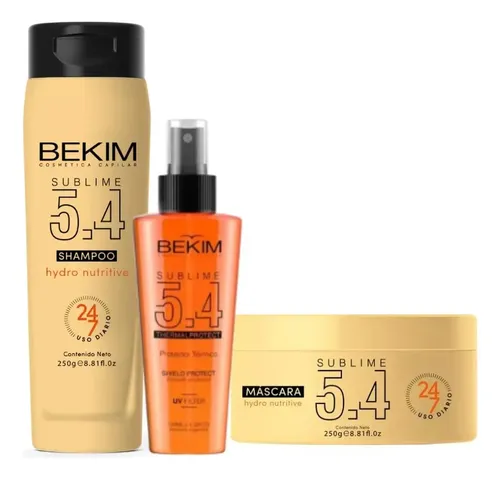 Shampoo 250ml+ Mascara 250ml+ Protector Termico Sulime Bekim
