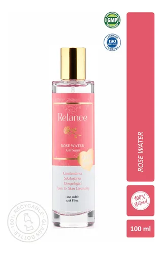 Rose Water Tonic, Natural Skin Cleansing Solution, Pink,