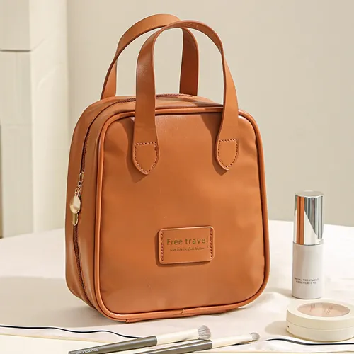 Bolsa De Maquillaje Portátil Sostenible Con Sensación De Gat