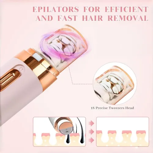 Depiladora Eléctrica Portátil Recargable Usb Para Mujer