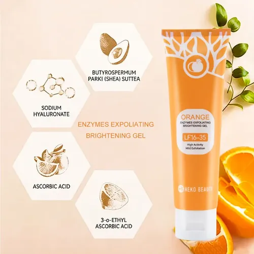 Exfoliating Gel Orange Brightening Facial Cleanser Deep Pore