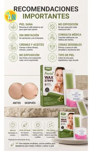 Cera Facial X30 + 3 Mascarillas Puntos Negros Kit Depilacion