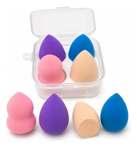 Esponjas De Maquillaje 4 Piezas Con Estuche Suaves Premium