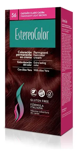 Coloración Permanente En Kit Estereocolor Tono 56 Castaño claro caoba
