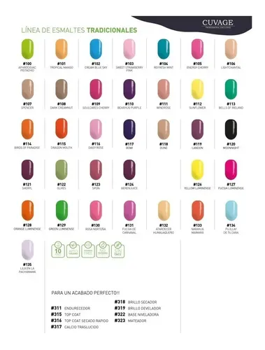 Esmaltes De Uñas Tradicional Sin Tacc Cuvage Pro Keratine