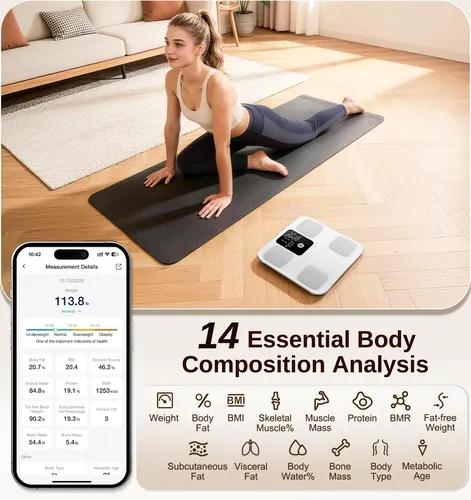 Báscula De Baño Ge Smart Scale Con Bluetooth Para Grasa Corp