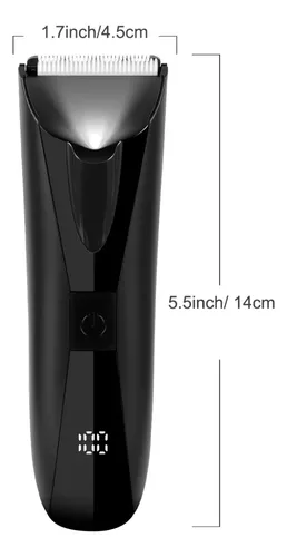 Cortadora De Pelo Corporal Eléctrica Con Led Negro