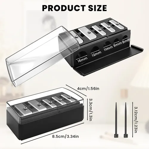 2 Sacapuntas Maquillaje 5 Orificios Para Delineador I