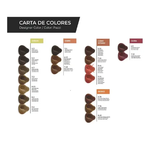 Kit X6 Tinturas Permanente Tec Italy Coloración X90ml