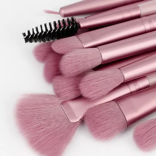 Set De 12 Pinceles De Maquillaje Para Ojos Con Estuche