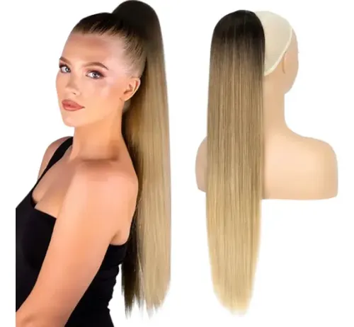 Extensiones De Cabello Humanizado Taurina Estilo Extensiones, Castaño Oscuro A Rubio T4/126/613 De 70cm – 1 Mecha Por Paquete