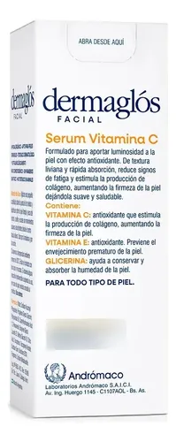 Dermaglós Facial Sérum Vitamina C Antioxidante Iluminador