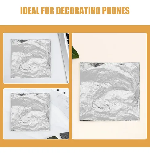 Láminas De Papel Plateado Para Decoración De Uñas, 100 Unida