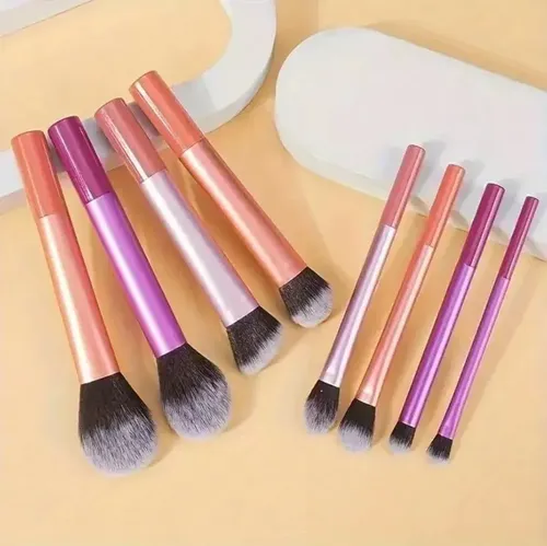 M/h Set 8pzs Brochas De Maquillaje Profesionales Alta
