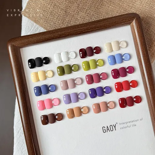 Kit De Esmalte En Gel Gaoy 20 Colores Con Base Y Top Coat