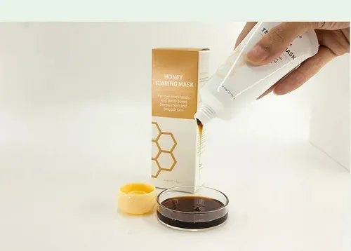 Aj 1×máscara Desgarradora Miel, Máscara Exfoliante, Piel