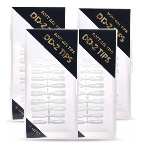 Tips Soft Gel Press On Caja X240u Ultra Fino Pre Limadas Dd2