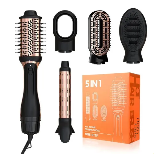 Secador De Pelo De Iones Negativos Cinco En Uno De Alta Velo Black Gold 5-in-1 (european Standard – Vde Plug)