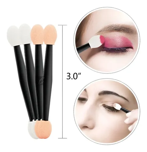 Aplicadores Pincel De Sombras X12 Unidades Caobamakeup