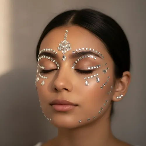 Strass Gemas Autoadhesivas Rostro Cuerpo X 12 Face Gems