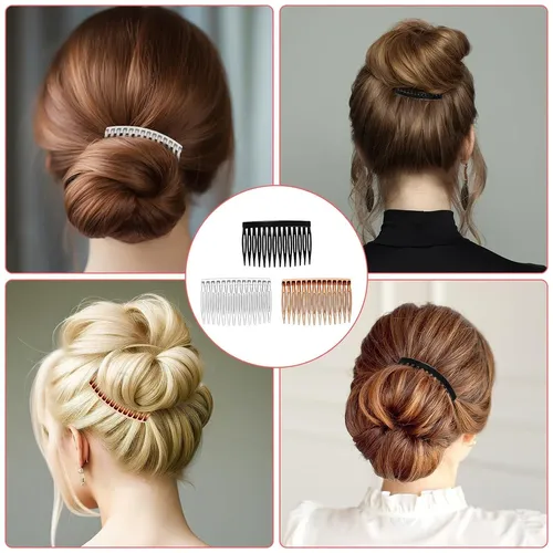24 Peines Para Mujer: Peines Laterales Para Cabello Fino, 14