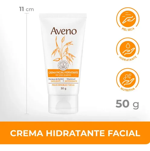 Crema Aveno Facial Para Pieles Secas Y Sensibles 50 Gr