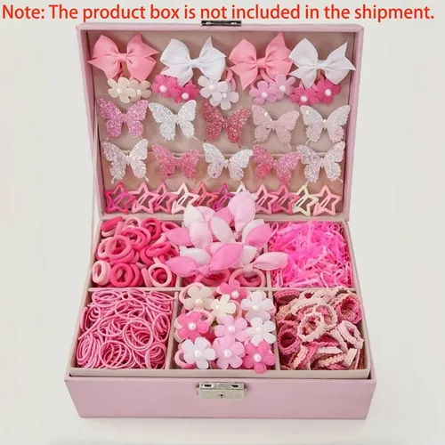 Set 520 Accesorios Para El Pelo Niñas Con Caja Organizadora
