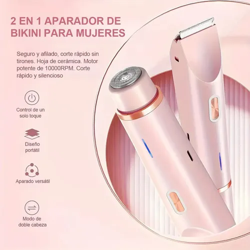 Depiladora Recargable Usb Diseño 2 En 1 Mujer