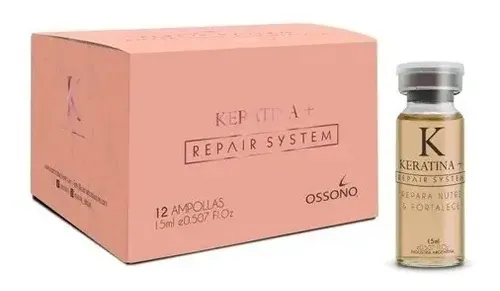 Ampollas De Keratina Ossono X 12u. Repara, Nutre Y Fortalece