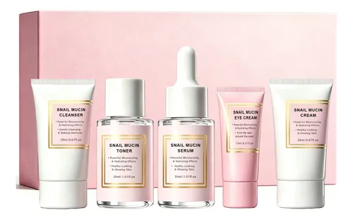 Set Regalo Cuidado Facial Mucina Caracol 5 En 1