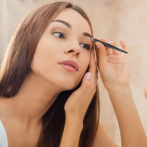Pinzas Para Cejas Acero Inoxidable Profesional Paquete 2 Uni