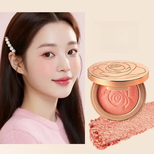 Crema De Rubor Iluminadora De Pétalos Para Maquillaje Facial