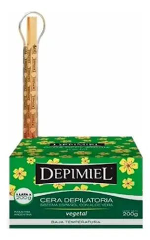 Cera Depilatoria Depimiel Vegetal 200g En Lata Con Aloe Vera