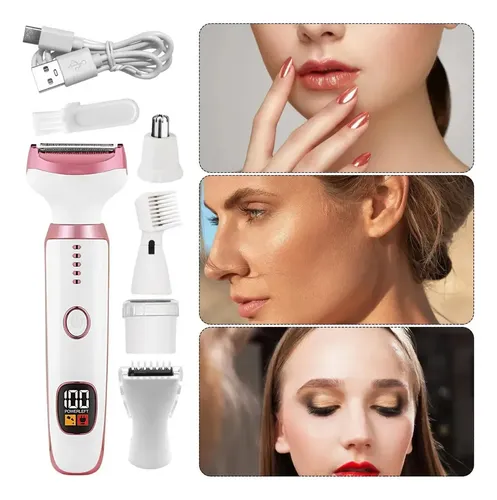 Depiladora Femenina 5 En 1 Recargable Usb Cortadora Visor
